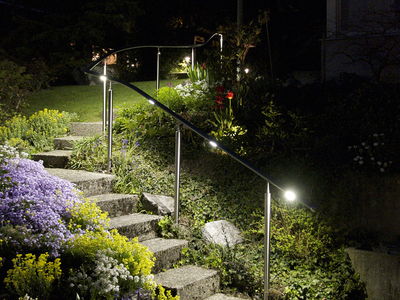 Flexo LED-Handlauf im Garten