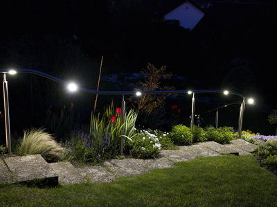 Flexo Handlauf mit Licht im Garten